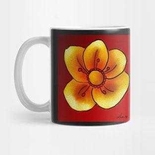 Yellow buttercup flower Mug